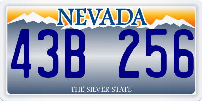 NV license plate 43B256
