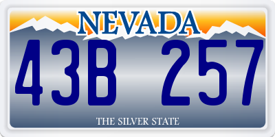 NV license plate 43B257