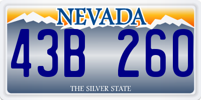 NV license plate 43B260