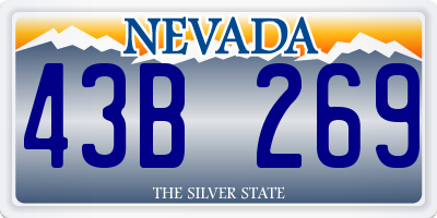 NV license plate 43B269