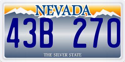 NV license plate 43B270