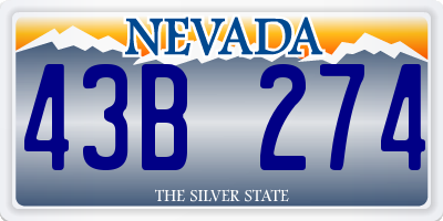 NV license plate 43B274