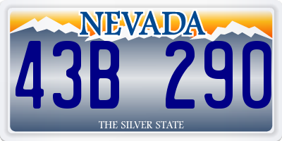 NV license plate 43B290