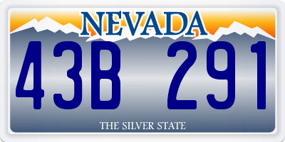 NV license plate 43B291