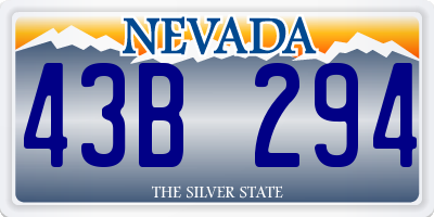 NV license plate 43B294