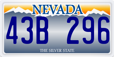 NV license plate 43B296