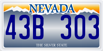 NV license plate 43B303