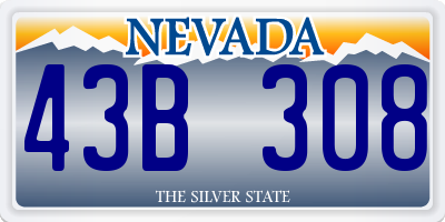 NV license plate 43B308