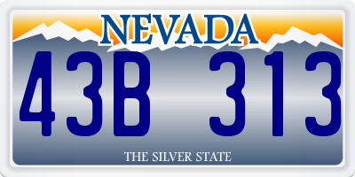 NV license plate 43B313