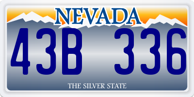 NV license plate 43B336