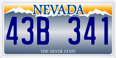 NV license plate 43B341
