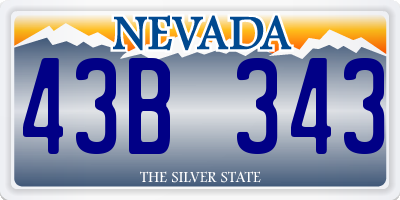 NV license plate 43B343