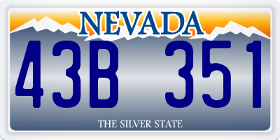 NV license plate 43B351