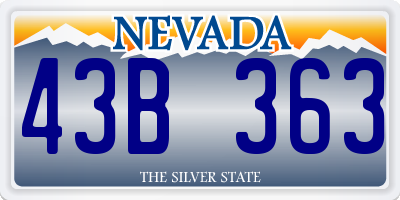 NV license plate 43B363