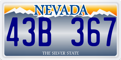 NV license plate 43B367