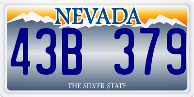 NV license plate 43B379