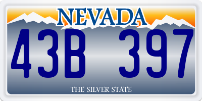 NV license plate 43B397