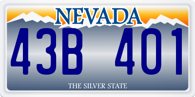 NV license plate 43B401