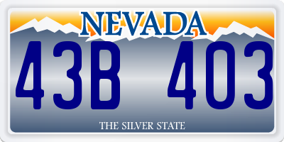 NV license plate 43B403