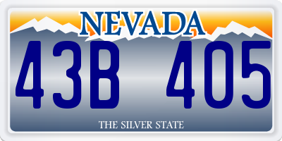 NV license plate 43B405