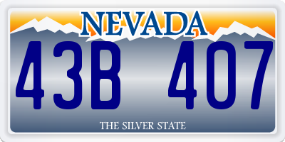 NV license plate 43B407