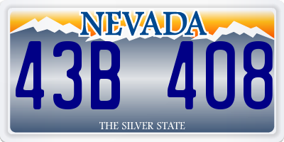 NV license plate 43B408