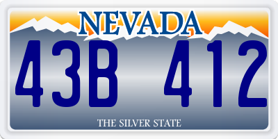 NV license plate 43B412