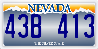 NV license plate 43B413