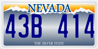 NV license plate 43B414