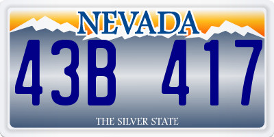 NV license plate 43B417