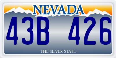 NV license plate 43B426