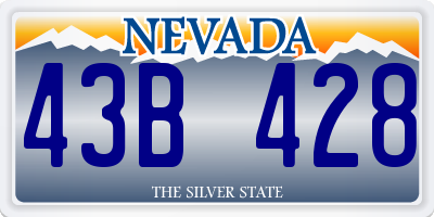 NV license plate 43B428