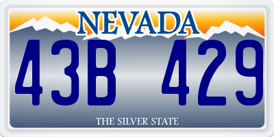 NV license plate 43B429