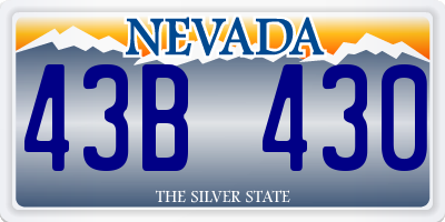 NV license plate 43B430