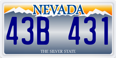 NV license plate 43B431