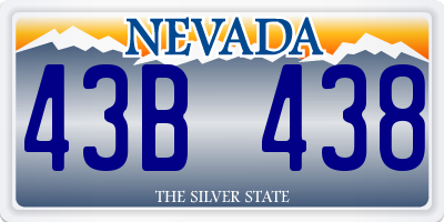 NV license plate 43B438