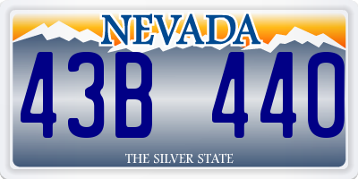 NV license plate 43B440