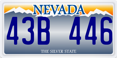 NV license plate 43B446