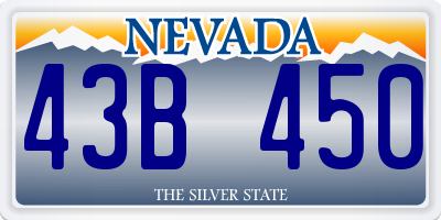 NV license plate 43B450