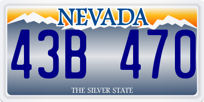 NV license plate 43B470