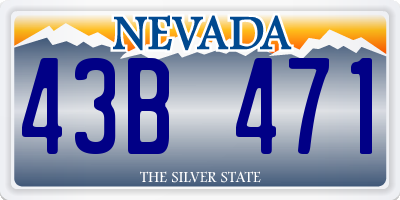 NV license plate 43B471
