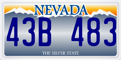 NV license plate 43B483