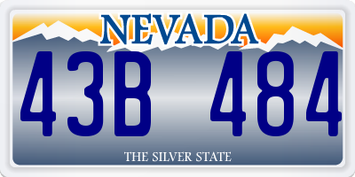 NV license plate 43B484
