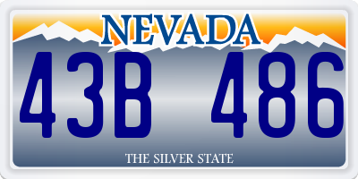 NV license plate 43B486