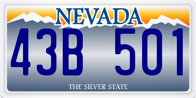 NV license plate 43B501