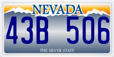 NV license plate 43B506