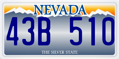 NV license plate 43B510