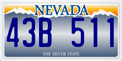 NV license plate 43B511