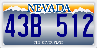 NV license plate 43B512