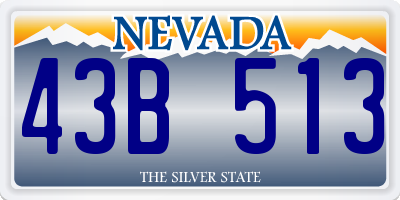 NV license plate 43B513